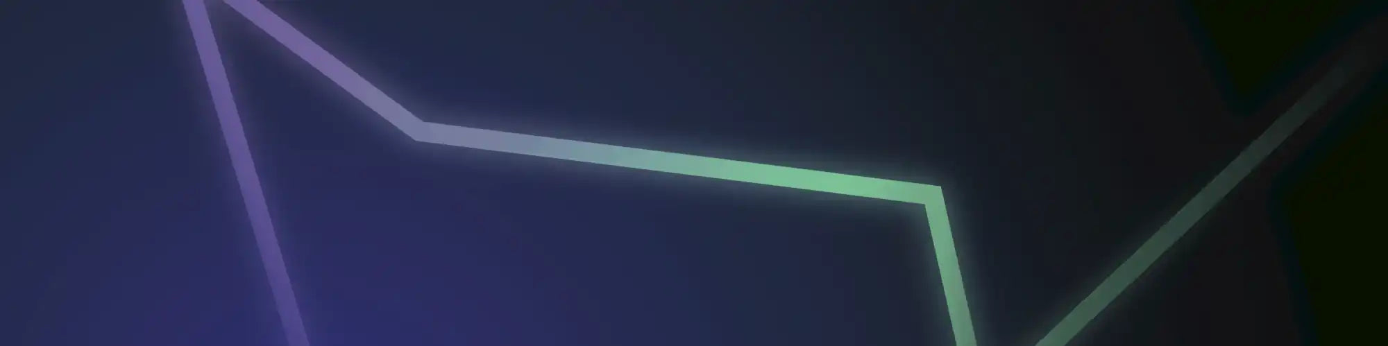 Glowing neon line forming a sharp angular pattern.